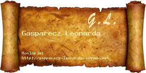 Gasparecz Leonarda névjegykártya